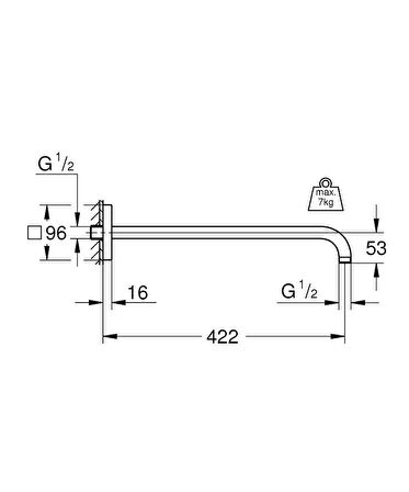 Grohe Rainshower Tepe Duşu Dirseği- 26145000