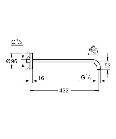 Grohe Rainshower Tepe Duşu Dirseği- 26146000