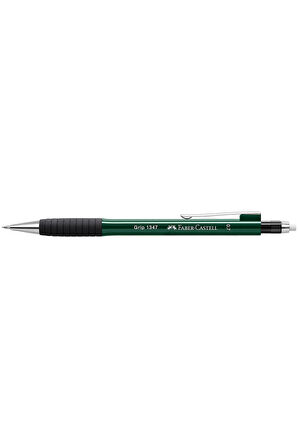 Grip 1345/47 Versatil Kalem, 0.7 mm, Koyu Yeşil, Ergonomik Tutuş, Yaylı Uç, Uzun Silgi