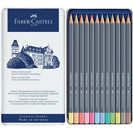 Faber-Castell Aqua Bk Goldfaber Pastel Metal Kutu 12'li