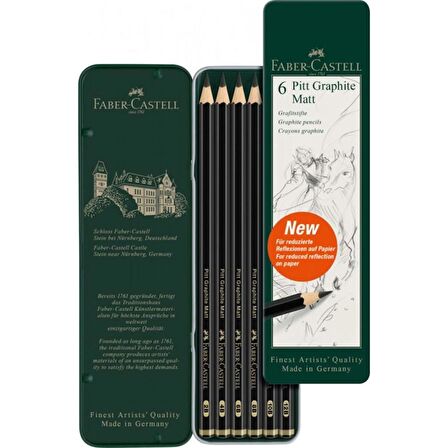 Faber-Castell Pitt Graphite Matt Dereceli Kalem 6'lı Set