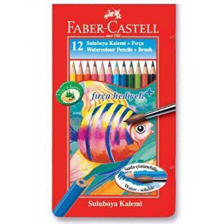 Faber Castell Aquarel Boya Kalemi Metal Kutu 12 Renk 115929