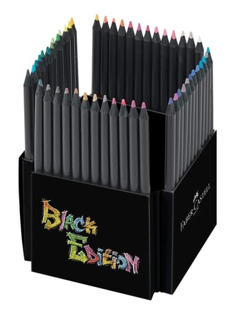 Faber Castell Black Edition 50 Renk Kuru Boya ve 12 Renk Skin Tones İkisi Birarada Set