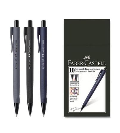 Faber Castell Ofis ve Okul Seti 8'li Pastel Fosforlu Kalem ve 3 Adet Econ 0.7 Kalem