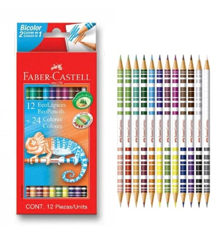 faber castell kuru boya seti 12'li black edition skin tones ten renkleri ve 12'li çift taraflı 24 renk bicolor