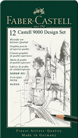 Faber Castell 9000 5H-5B Dereceli Kalem Seti 12'li