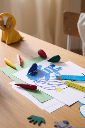  Little Creative Mum Boya 6'lı,Kolay Renklendirme,Ergonomik Gövde