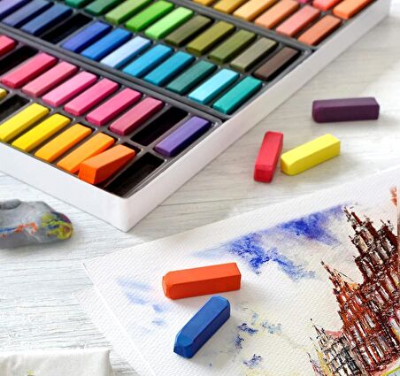 Faber Castell Creative Studio Mini Toz Pastel Boya (Soft) 48 Renk Yarım Boy (5175128