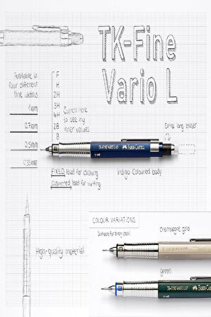 Faber Castell Tk Fine Vario Lux Indigo Mavi Versatil Kalem 0.5 135542