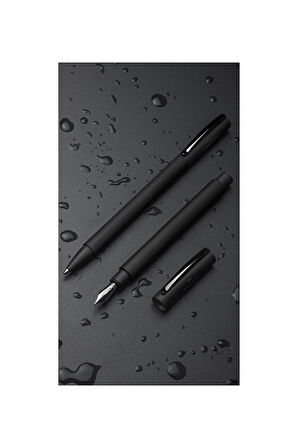 Ambition All Black Tükenmez Kalem, M Uç, Çevirme Mekanizmalı, Krom Kapak, Siyah Refil