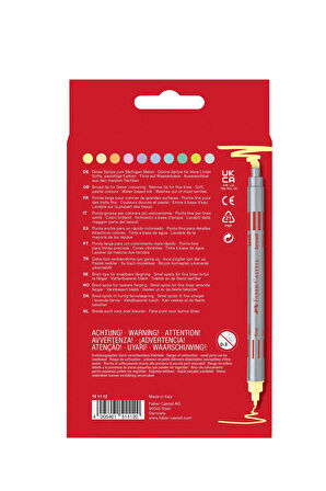 Çift Uçlu Keçeli Kalem 10'lu Pastel, Su Bazlı Yıkanabilir,Ergonomik Gövde