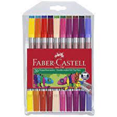 Faber-Castell Çift Taraflı Keçeli Kalem 20 Renk