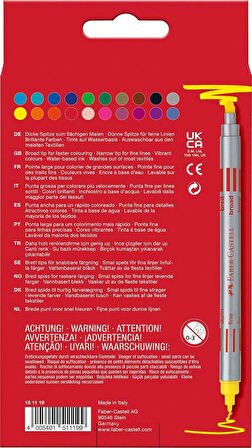 Faber-Castell Çift Taraflı Keçeli Kalem 20 Renk