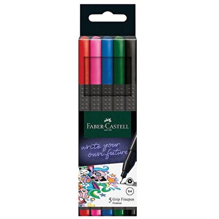 Faber Castell Grip Finepen Renkli Kalem 5 Renk