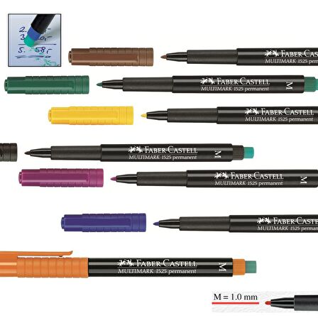 Faber Castell Permanent Asetat Kalemi (M) 8’li Takım