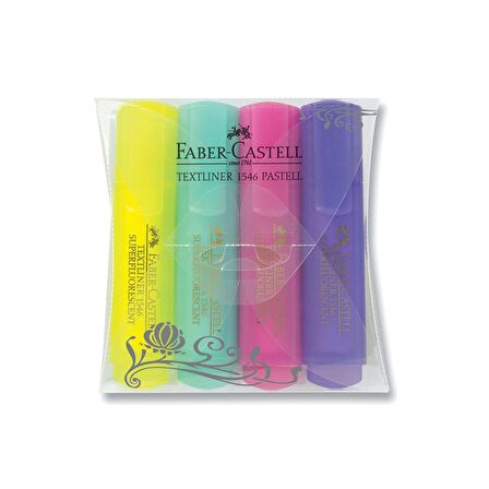 Faber-Castell Şeffaf Gövde Pastel Renkler 1546 4'lü Poşet