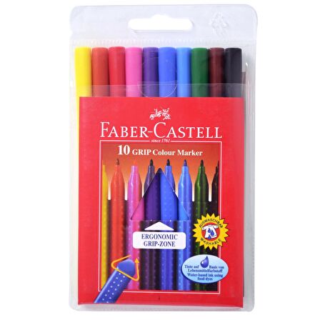 Faber-Castell Grip Keçeli Kalem10'lu Poşet