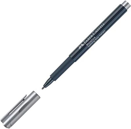Faber Castell Jumbo Metalik Markör Kalem Gümüş