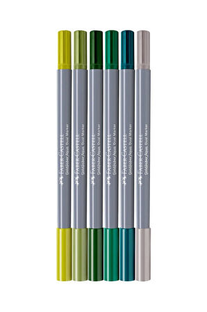 Goldfaber Aqua Çift Uçlu Markör Kaligrafi 6’lı Set – Su Bazlı, Çevre Dostu, Sanatsal Kalemler