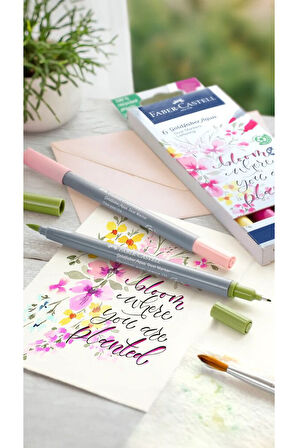 Goldfaber Aqua Sketch Markör Seti, 6'lı Çift Uçlu, 0.4 mm Fineliner Uç, Geri Dönüştürülmüş Gövde