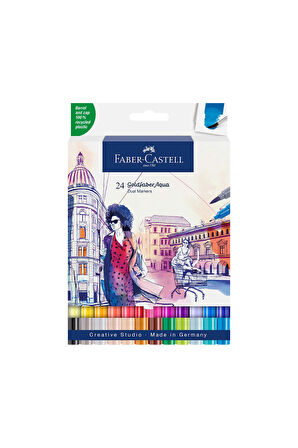 Goldfaber Aqua Markör Seti, 24'lü, Çift Uçlu, 0.4 mm Fineliner Uç, Geri Dönüştürülmüş Gövde