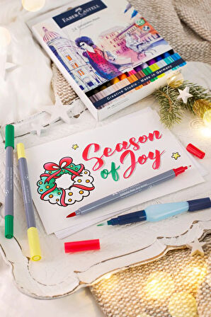 Goldfaber Aqua Markör Seti, 24'lü, Çift Uçlu, 0.4 mm Fineliner Uç, Geri Dönüştürülmüş Gövde