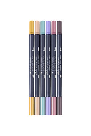 Goldfaber Sketch Marker Fashion 6'lı Set,Çift Fineliner Uçlu