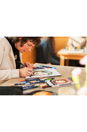 Gofa Sketch Markör Portrait 6'lı Set, Çift Fineliner Uçlu,Kalıcı Mürekkep