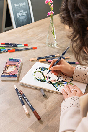 Gofa Sketch Markör Portrait 6'lı Set, Çift Fineliner Uçlu,Kalıcı Mürekkep