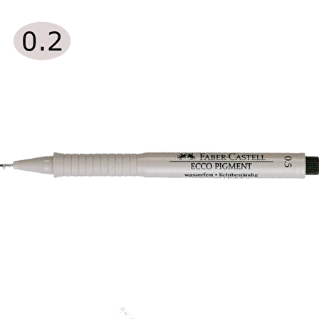 Faber-Castell Çizim Kalemi Ecco Pigment 0.2 MM Siyah 16 62 99