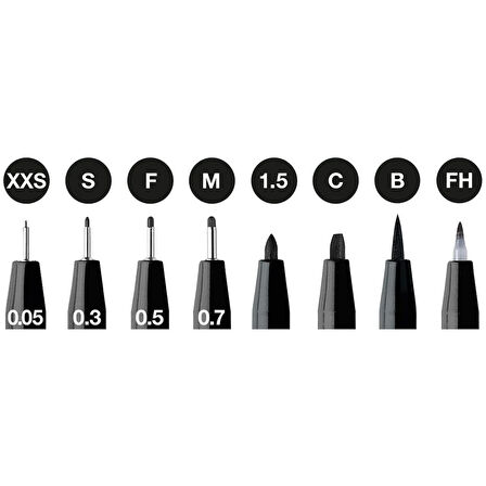 Faber Castell Pitt Artist Siyah 8'li Kalem 167158