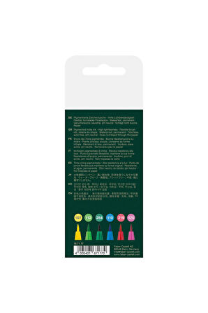 Pitt Artist Pen Fırça Uçlu 6'lı Bahar,Solmaya Dayanıklı,Dağılma Yapmaz,Yüksek Pigmentli