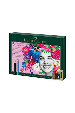 Polychromos & Pitt Graphite Matt 40'lı Hediye Seti, Parlak ve Canlı Renkler