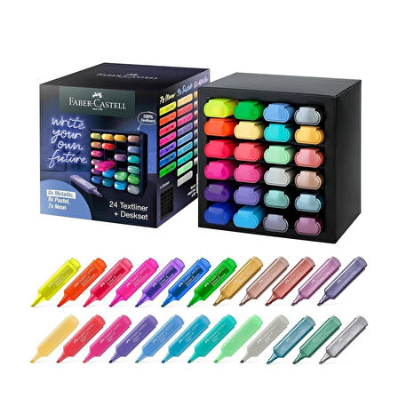 Faber-Castell Masaüstü Fosforlu Kalem Seti 24 lü (5030254602) 