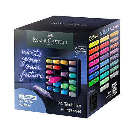 Faber-Castell Masaüstü Fosforlu Kalem Seti 24 lü (5030254602) 