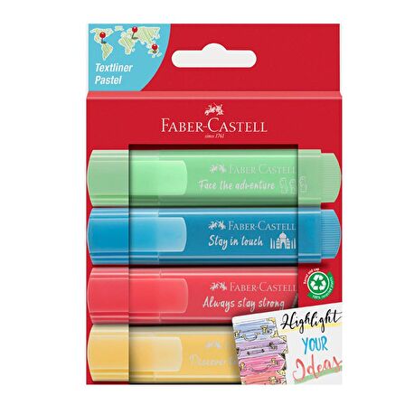 Faber Castell Fosforlu Kalem 46 Pastel Renkler 4lü 5030254625