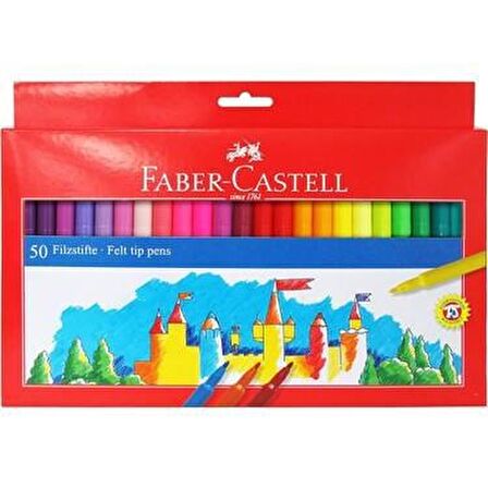 Faber Castell Yıkanabilir Keçeli Kalem 50'li 554204