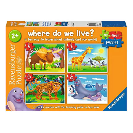 Ravensburger 6/8/10/12 Parça Puzzle Yaşadığım Yer RPK030583