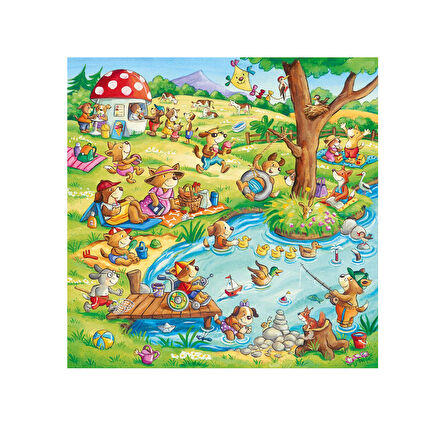 Ravensburger Puzzle Köyde Tatil 3x49 Parça