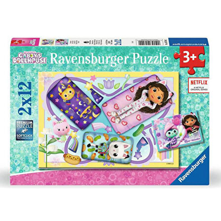 Ravensburger Çocuk Puzzle Gabbys Dollhouse 2x12 Parça 57092