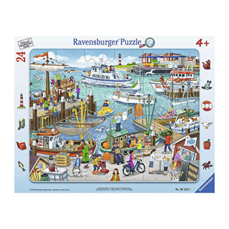 Ravensburger Çocuk Puzzle 24 Parça Limanda Bir Gün 61525