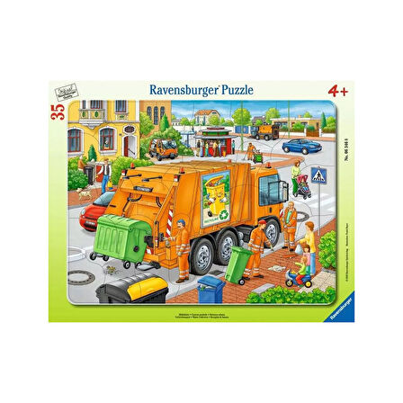 Ravensburger Çocuk Puzzle 35 Parça Çöp Arabası 63468