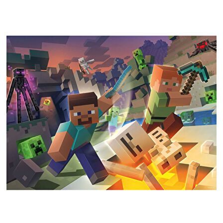 Ravensburger Çocuk Puzzle 100 Parça Minecraft 133338