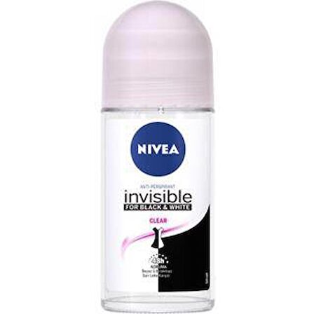Nivea Deodorant Roll-On Invisible For Black&White Clear Kadın 50 Ml