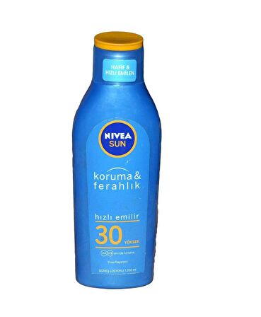 Nivea Sun Koruma & Ferahlık 30 Faktör Nemlendirici Tüm Cilt Tipleri İçin RenksizGüneş Koruyucu Losyon 200 ml