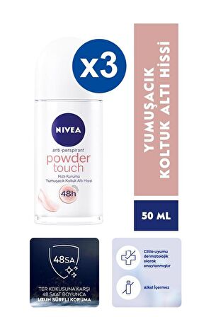 Nivea Bayan Powder Touch Roll-On 50 ml X3