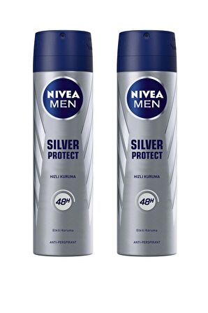 Nivea Deodorant Sprey Silver Protect 150ml.Erkek x 2 adet
