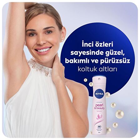 Nivea Kadın Deodorant Pearl Beauty Hızlı Koruma 150 ML - 6'lı Avantaj Paketi