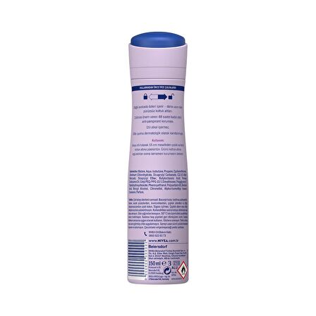 Nivea Kadın Deodorant Double Effect Mor Düşler 150 ML - 3'lü Avantaj Paketi