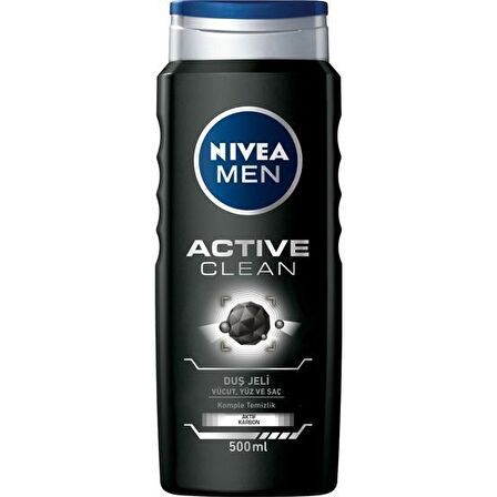 Nivea Duş Şampuanı Active Clean For Men 500 Ml